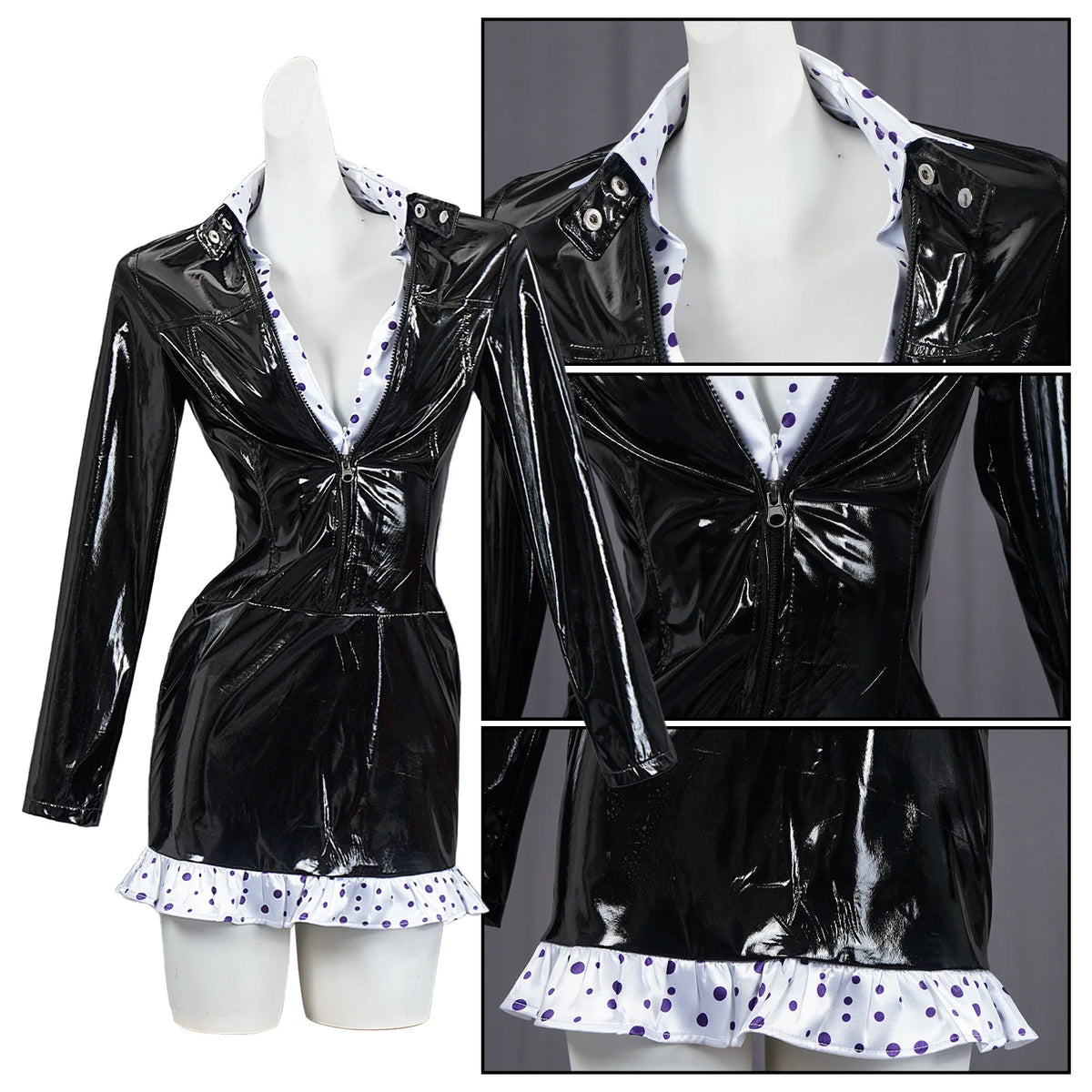 Nico Robin Cosplay Suit - 1st Gen Black Dress + Wig Set, Versatile Anime Character Costume for Party & Carnival