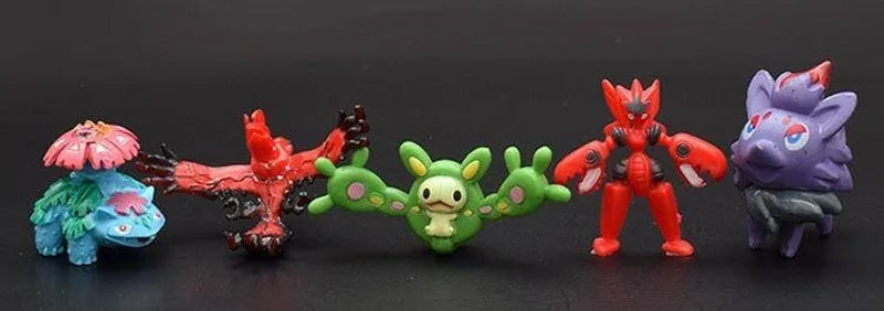 144pcs Mini Pocket Monster Action Figure Pvc Model Statue Ornament Desktop Decor Anime Collection Pc Case Doll Toy Gift