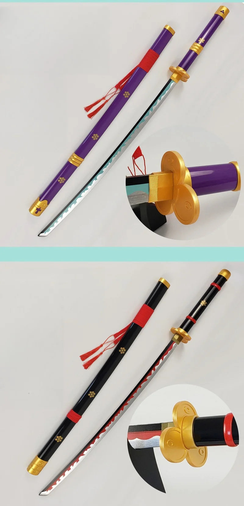 40inch Roronoa Zoro Katana Wooden Shanks Sword Anime Cosplay Prop Ninja Knife Real Size Japanese Katana Samurai Sabre Toys Gift
