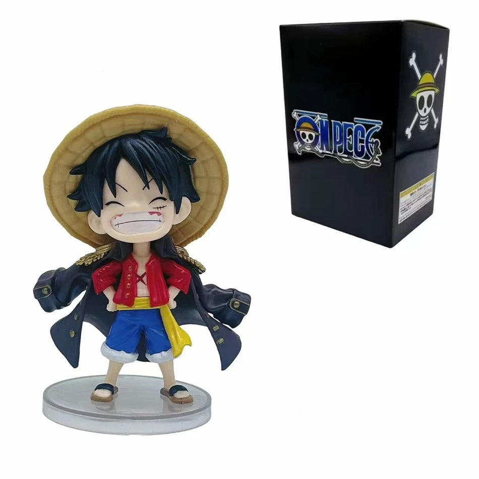 2027 Hot sale Bandai One Piece Anime 12cm Smiling Luffy Action Figure with Cloak PVC Collectible Figurine 1 sold