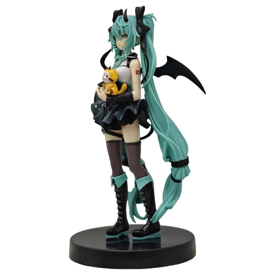 21CM Hatsune Miku X Cinnamoroll Raccoon Demon Kuromi Kawaii Anime Peripheral Figure PVC Action Figure Model Doll Toy Gift