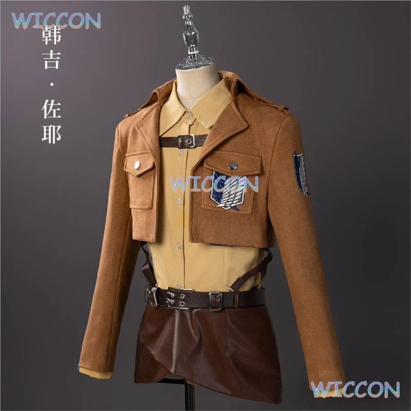 Anime Attack Cos On Titan Eren Jaeger Mikasa·Ackerman Cosplay Armin Arlert Hange Zoe Costume Survey Corps Full Set Women Men Cos