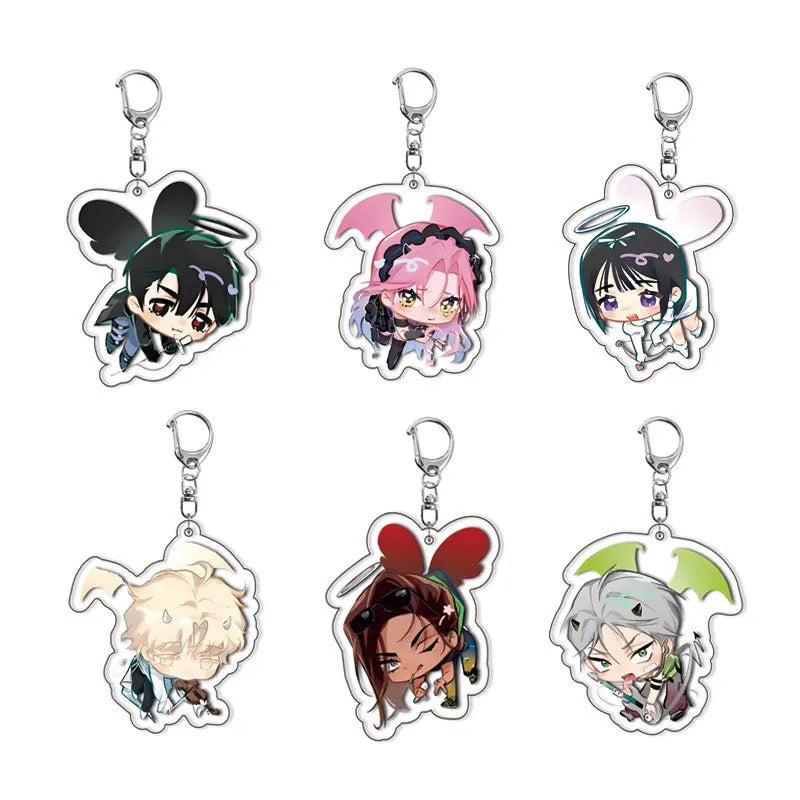 Hot Anime Alien Stage Chibis Plush Keychains for Women Accessories Bag Ivan Till Keyrings Jewelry Fans Couple Friends Gifts