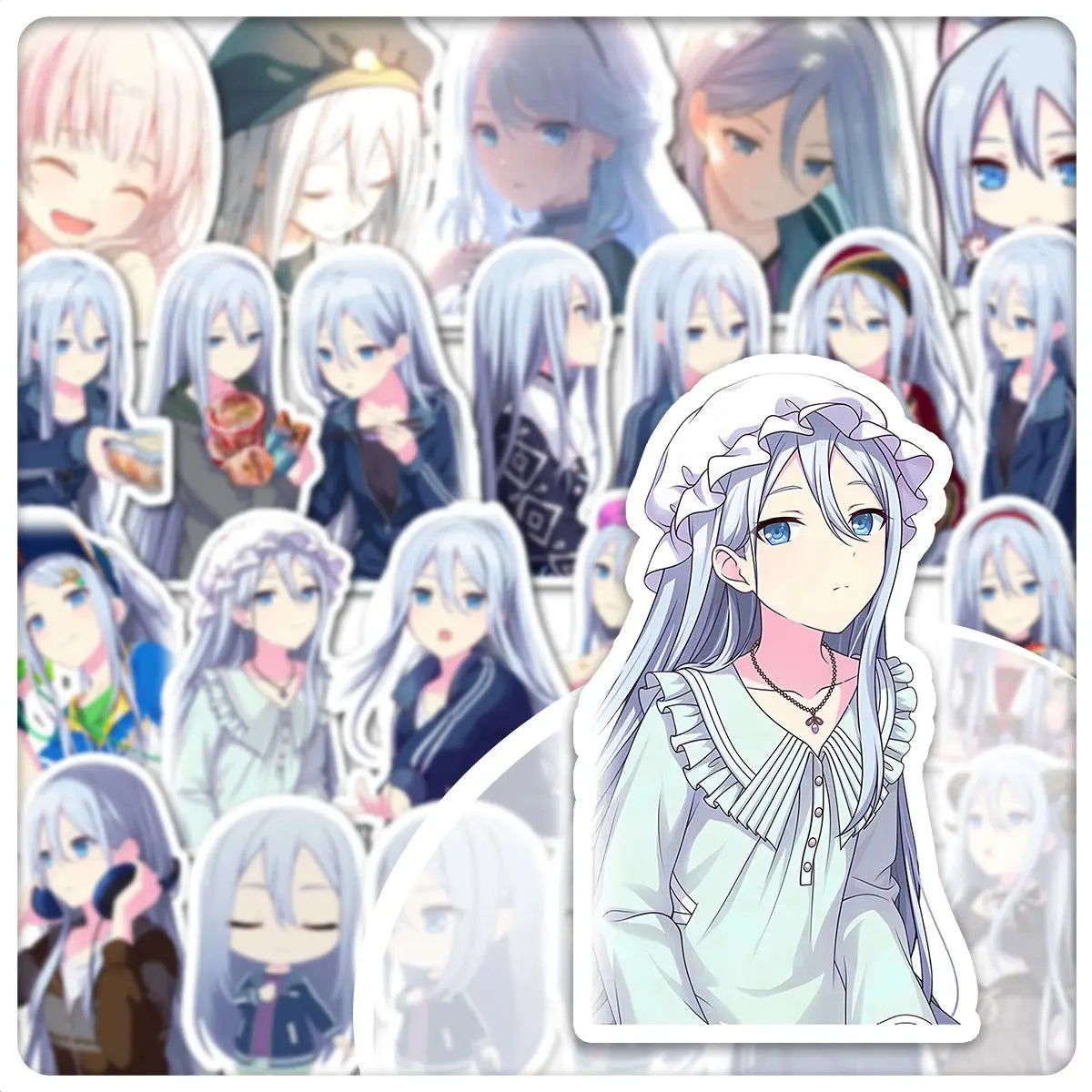 Project SEKAI  Yoisaki Kanade KND Gorgeous HD Half Body Sticker  PJSK Anime Peripheral DIY Laptop Notebook Decor Sticker