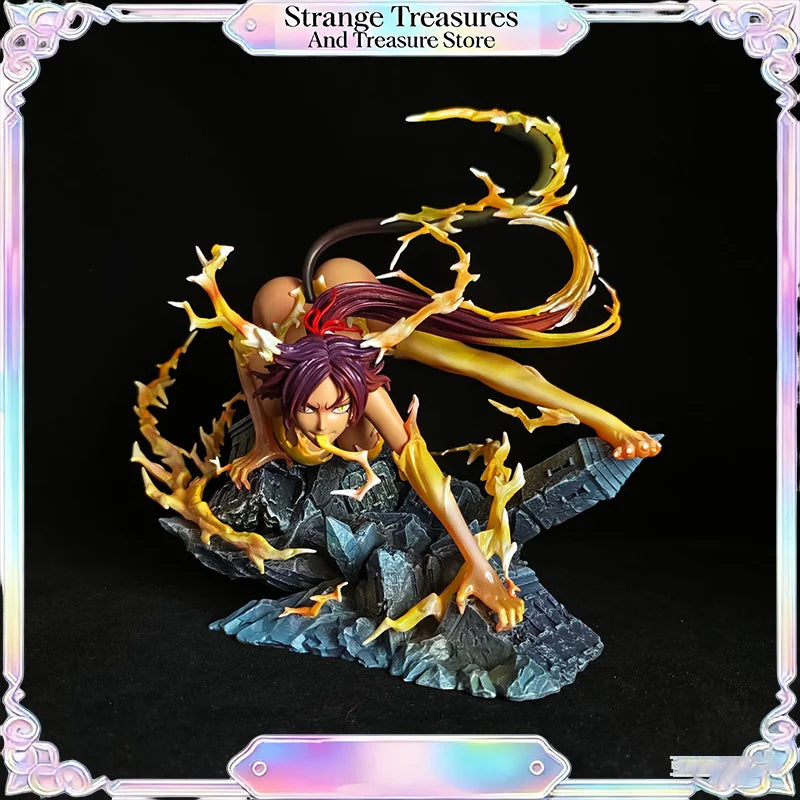 Anime Bleach Shihouin Yoruichi Model Manga Figurine Shihouin Yoruichi Action Figure Toys 23cm Gk Statue Doll Ornament Peripheral