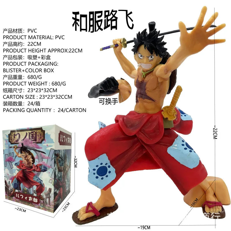 2025 New One Piece And The Land Of Kimono Luffy Figurines Model Figurines Accessories Birthday Gifts Creative Anime Toys