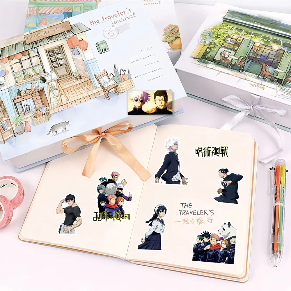 80pcs Cartoon Jujutsu Kaisen Anime Stickers Waterproof Decals Car Motorcycle Luggage Helmet Cool Sticker for Kids Classics Toy