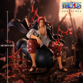 1pc 24cm/9.45in Official One Piece Red Hair Shanks Figure Anime PVC Statue Desktop Car Ornament Collectible Display Model Gift