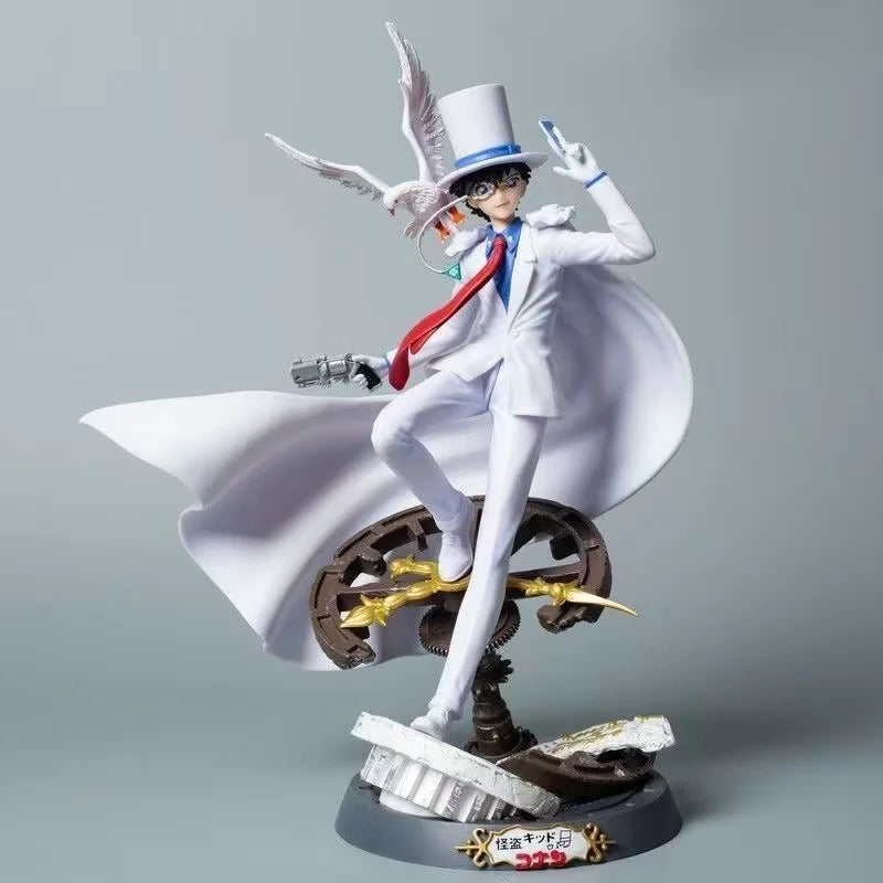 Kaitou Kid Figure, Detective Conan Merchandise, White Dress Design, Pigeon Special Effects, Collectible Ornament Gift