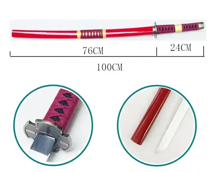 104cm Roronoa Zoro Sword Anime One Piece Cosplay Prop Knife Ninja Schwert Real Size Japanese Katana Original Samurai Sabre Toy