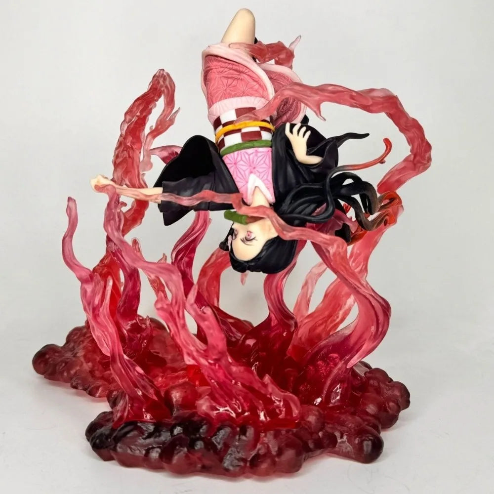 16cm/6.29in Anime Demon Slayer Figure Kamado Nezuko Action Figures Pvc Statue Desktop Ornamen Collection Model Toys Gifts