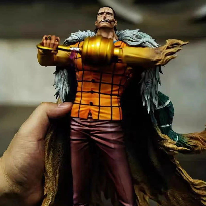 One Piece 30cm SG Two-Tone Sir Crocodile Action Figures PVC Detailed Painted Statue With Base Anime Model Toy Desktop Deco Gift