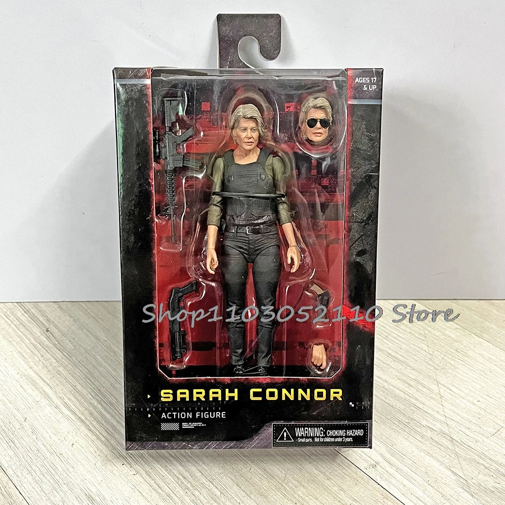 Terminator Figure 2 Judgment Day T-800 Arnold Schwarzenegger Dark Fate Elderly Sarah Connor Figure Model Toy Doll Gifts