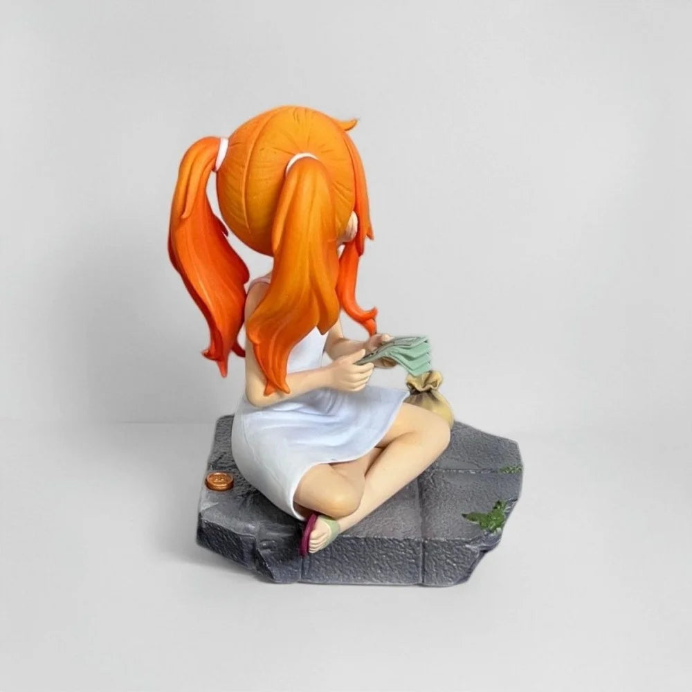 Anime One Piece Figures Q Version Nami Action Figure 10cm/3.94inch PVC Statue Nami Figurine Collection Model Ornament Toys Gifts