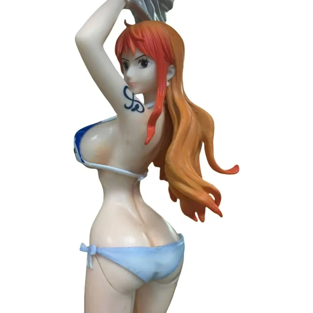 34cm/13.38in One Piece Anime Nami Figure Model Gk Statue Collectible Display for Desktop Decoration