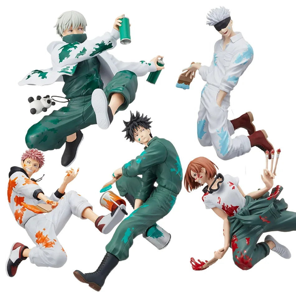 Anime Merch Bandai Original Jujutsu Kaisen GRAFFITI BATTLE Fushiguro Megumi Kugisaki Nobara Panda Gojo Satoru Anime Figure Toy