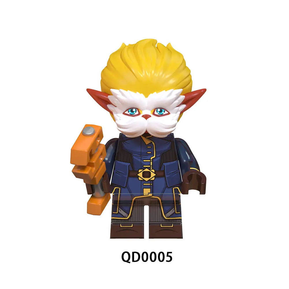 【In Stock】QD001-QD008 Arcane Figure Jinx Vi Anime Figure Jayce Viktor Figurine Statue Model Collection Q Version Decoration Toys