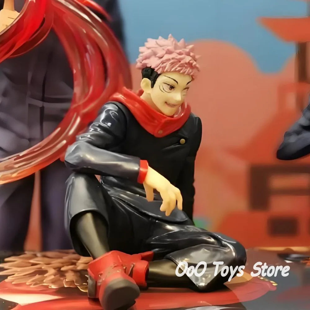 8cm/3.1in Anime Jujutsu Kaisen Figure Sitting Posture Itadori Yuji  Action Figure PVC Statue Collectible Model Toys Gifts