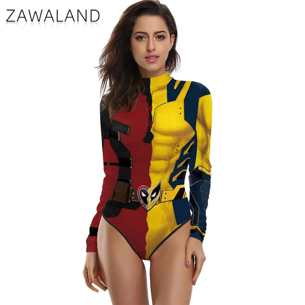 Deadpool & Wolverine Printed Cosplay Suit