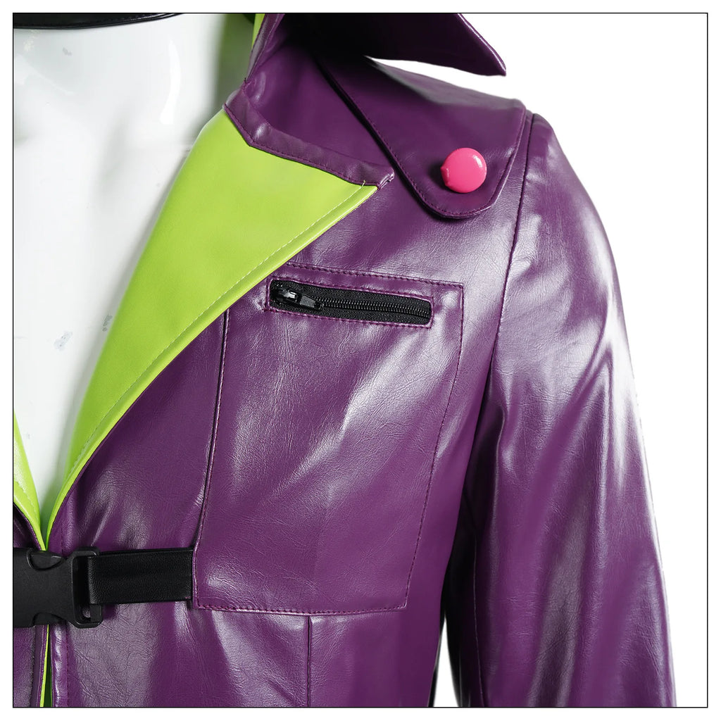 4PCS Jieke Cosplay Halloween Book Week Harley Fancy Cosplay Villain Criminal Costume Squad Quinn Monster Jacket Pants Adult