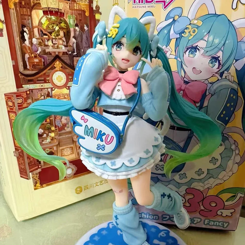 Genuine Original In Stock Taito Fancy Ver Hatsune Miku Fashion Figure Anime Figure Model Collector Figurine Toys for Children