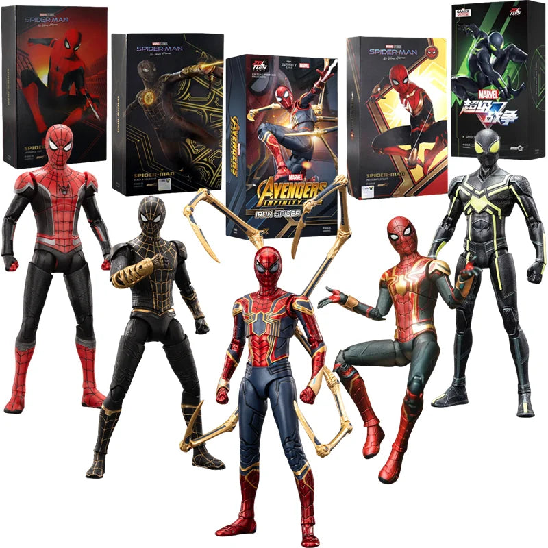 ZD Toy Spider-Man Brand New Day Spider Man PS4 Peter Parker Gold Black Red Iron Spider Hobie Brown Action Figure Toys Model Gift