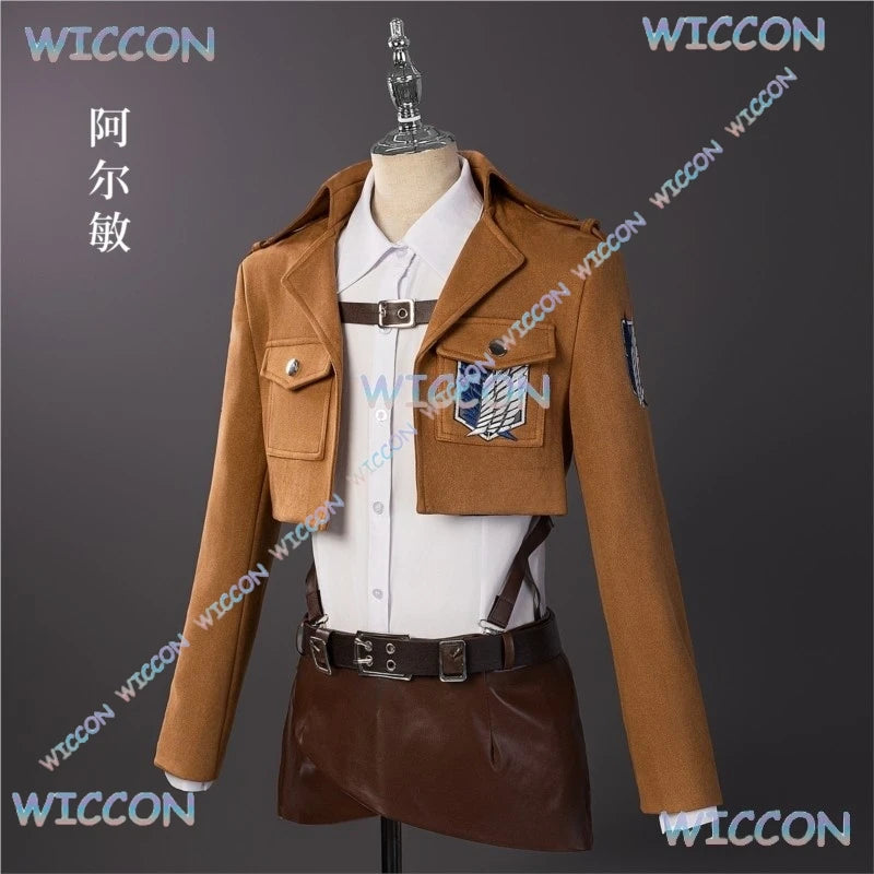 Anime Attack Cos On Titan Eren Jaeger Mikasa·Ackerman Cosplay Armin Arlert Hange Zoe Costume Survey Corps Full Set Women Men Cos