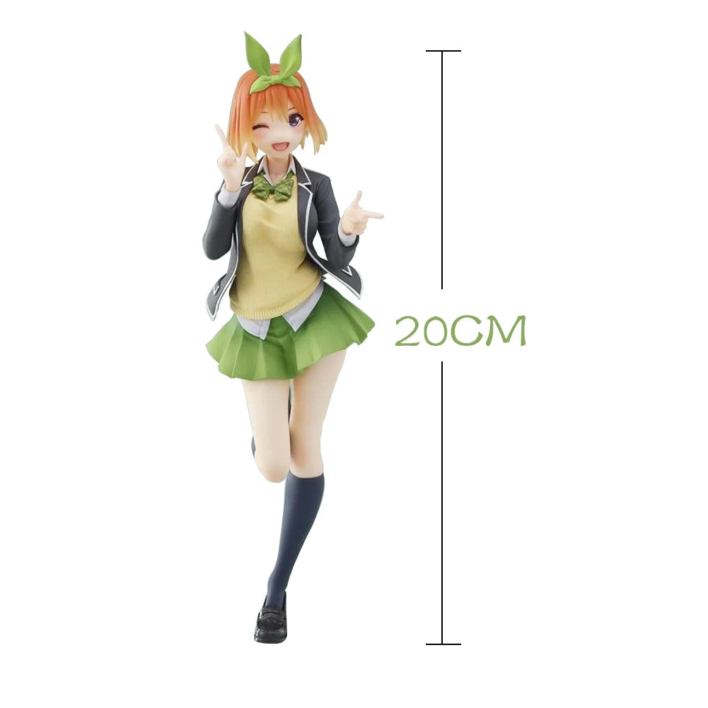 Anime Figure Nakano Nin Nakano Ichika Itsuki Action Figure JK School Uniform Girl Nakano Miku Figurine Collection Anime Gift