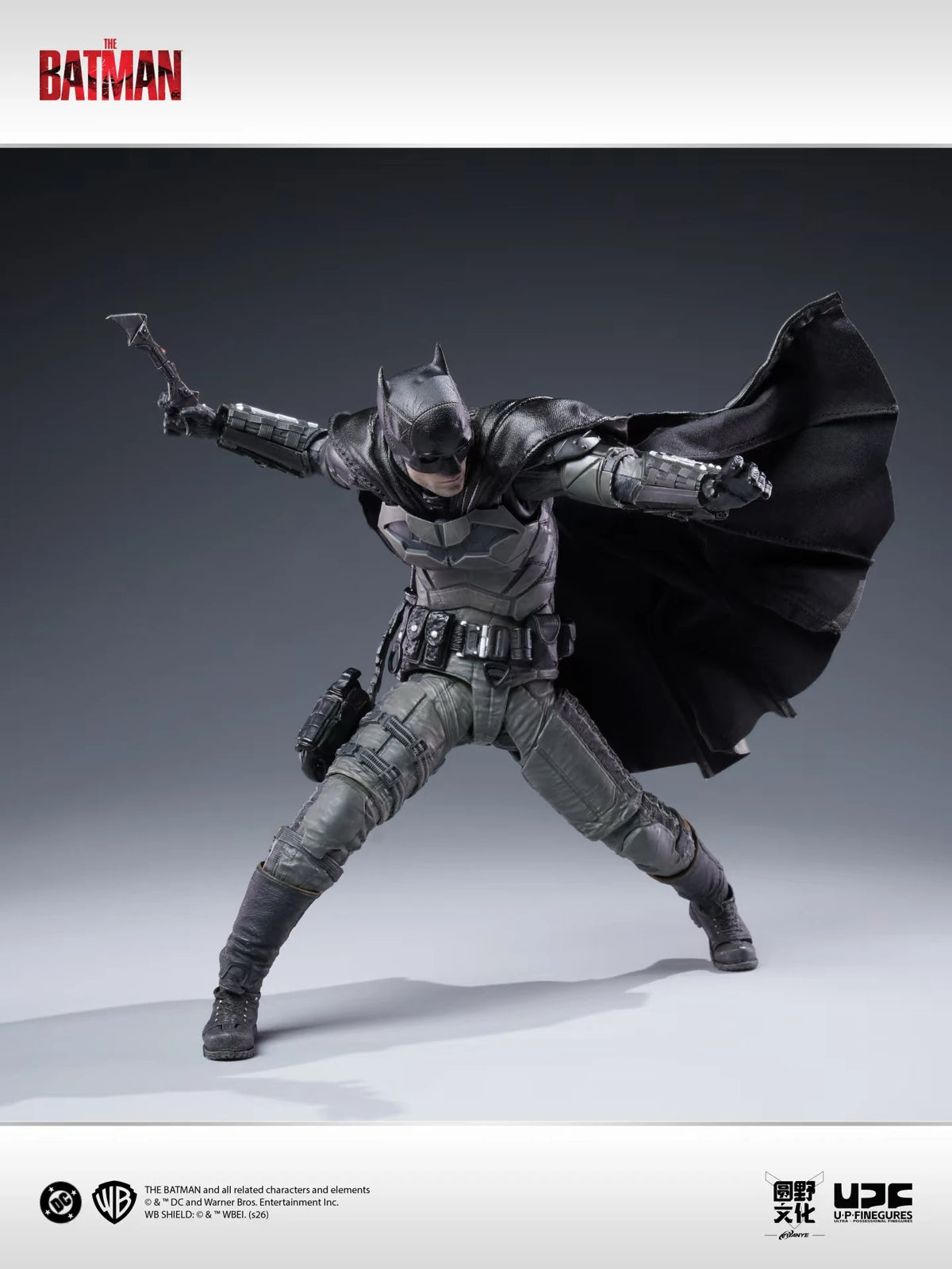 New Batman 1/12 UPF LPZZ Studio Batman Action Figure DC Robert Pattinson Batman Figurine Model Statue Collectible Toys Gifts