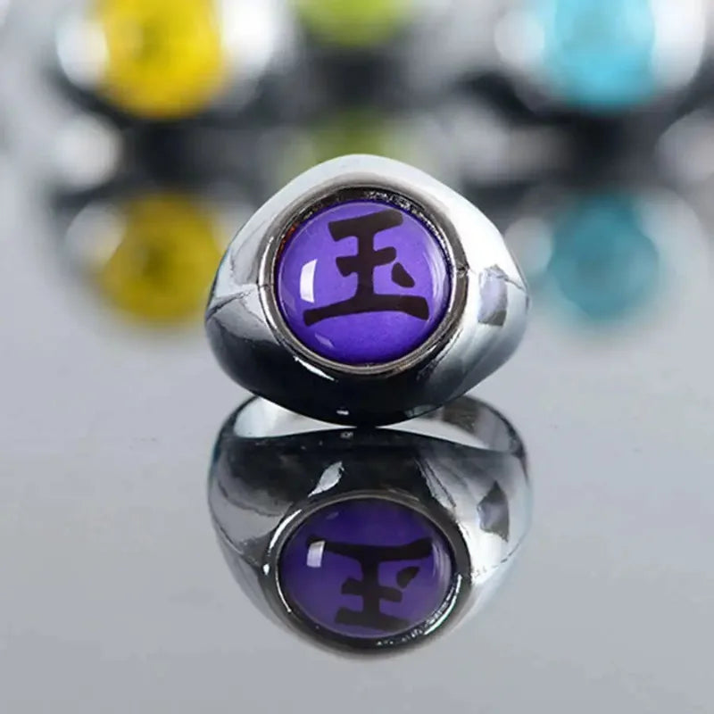 Hot Anime Ring Cosplay Akatsuki Itachi Pain Metal Finger Adult Ninja Props Accessories Cool  Jewelry Gift Adjustable Size
