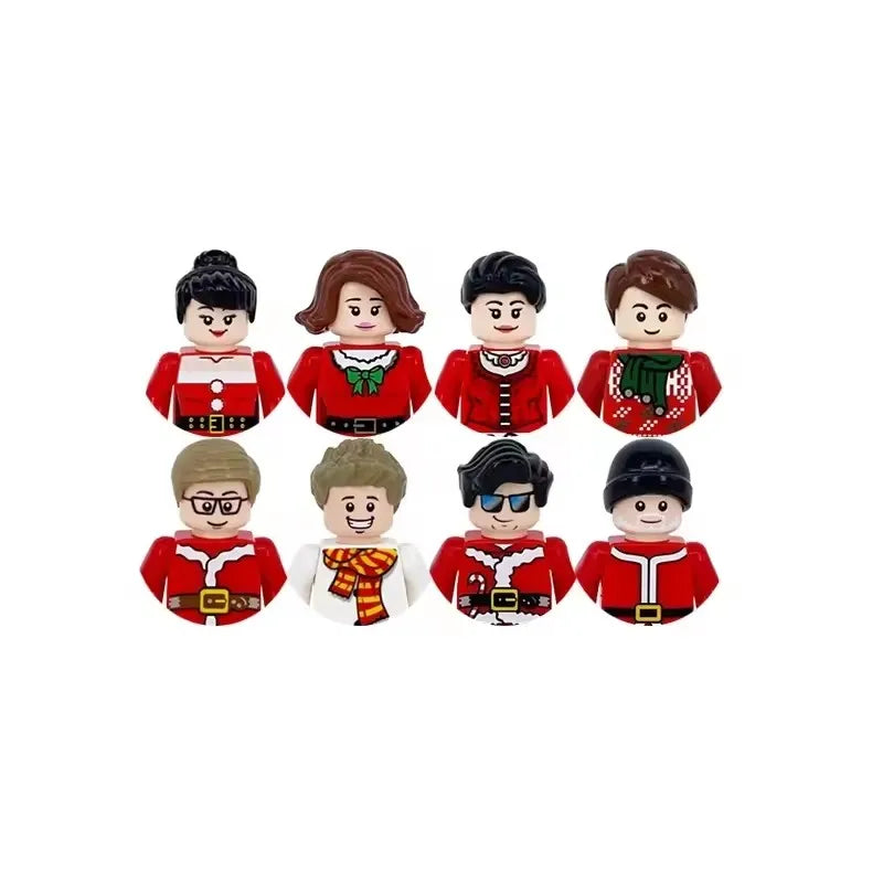 Kids 3D Family Figures Set Building Blocks City Worker Fireman Doctor Dolls Bricks Educational Toys For Children Birthday Gift