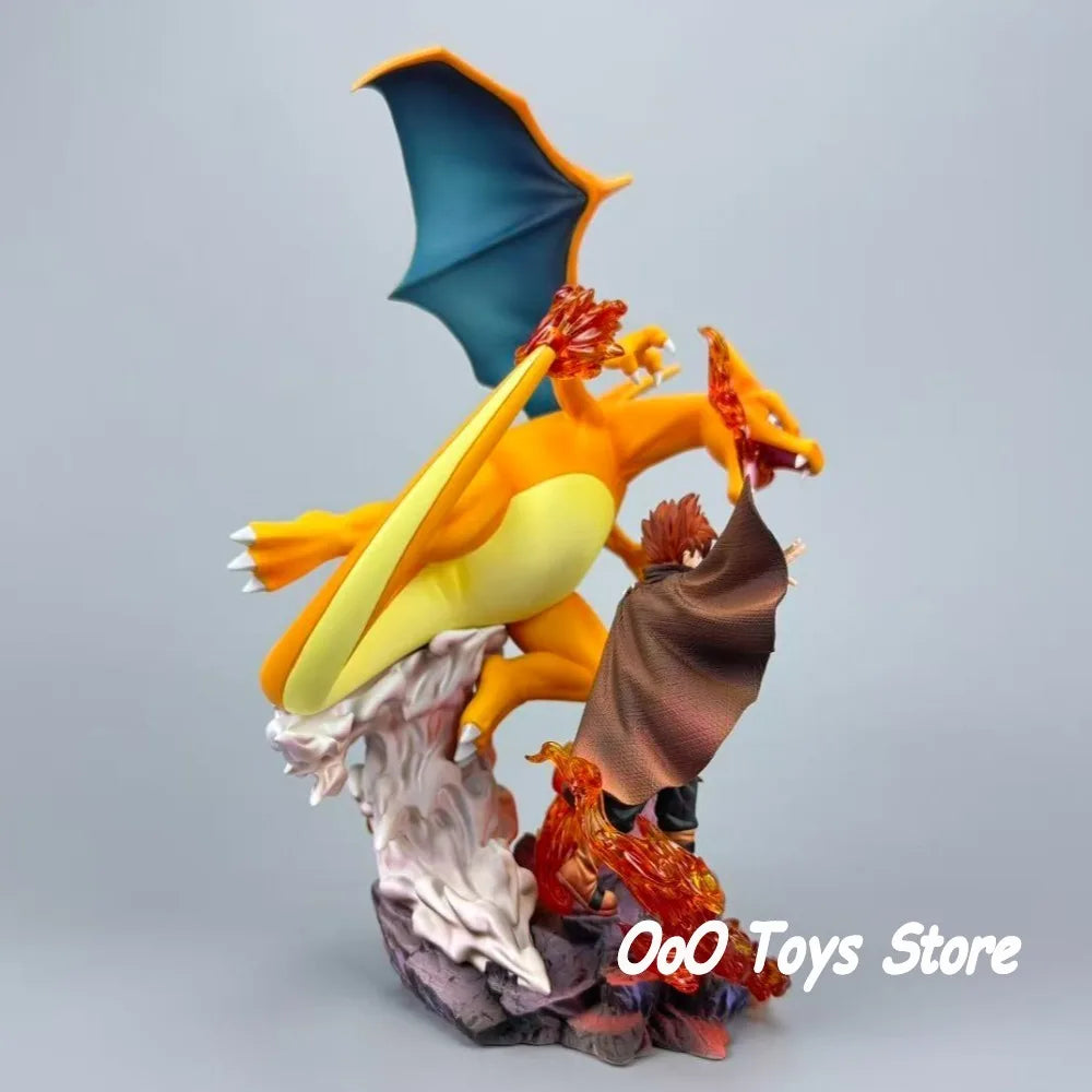 Anime Pokemen Figure Charizard Gary Oak Action Figures Pvc Statue Desktop Ornamen Collection Model Toys Gifts 17cm
