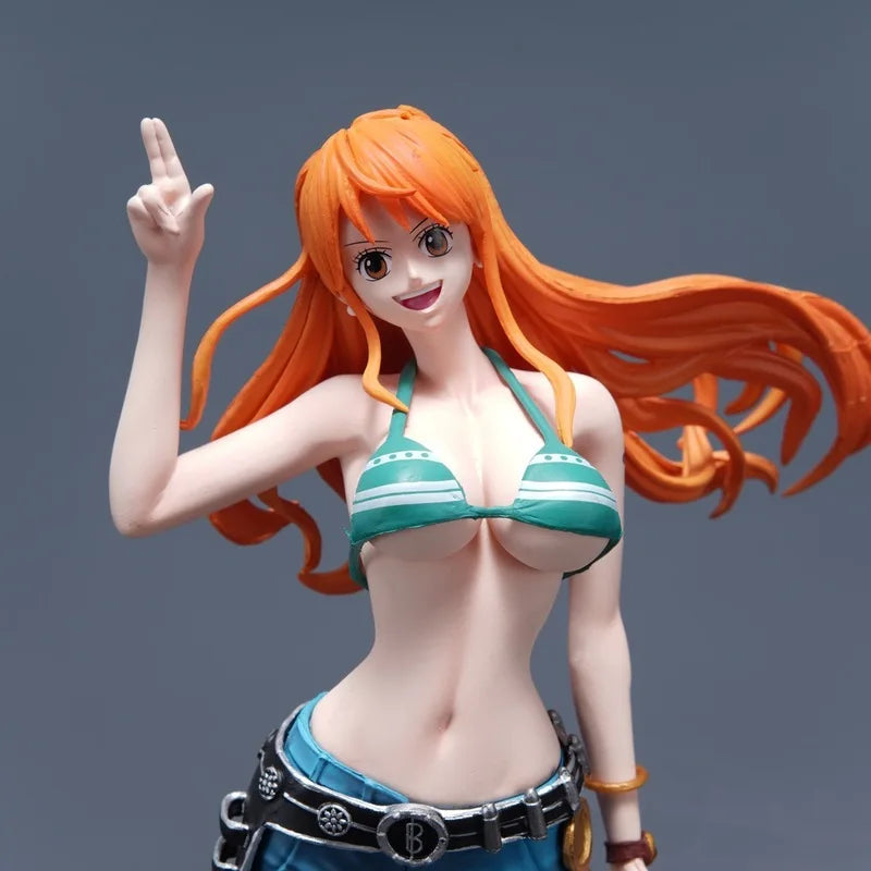 In Stock C2 Toys 25cm One Piece Anime Figures Nami Figures Two Years Later The Straw Hat Troupe Figures Pvc Statue Gifts Toys