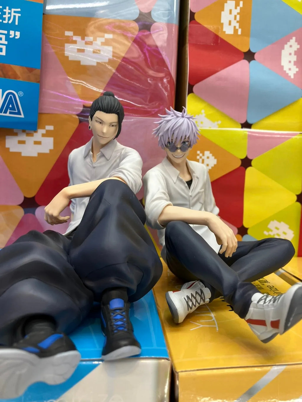 Anime Jujutsu Kaisen Figure Gojo Satoru Action Figure Noodle Stopper Doll Geto Suguru Statue 14cm PVC Model Yumemirize Toys