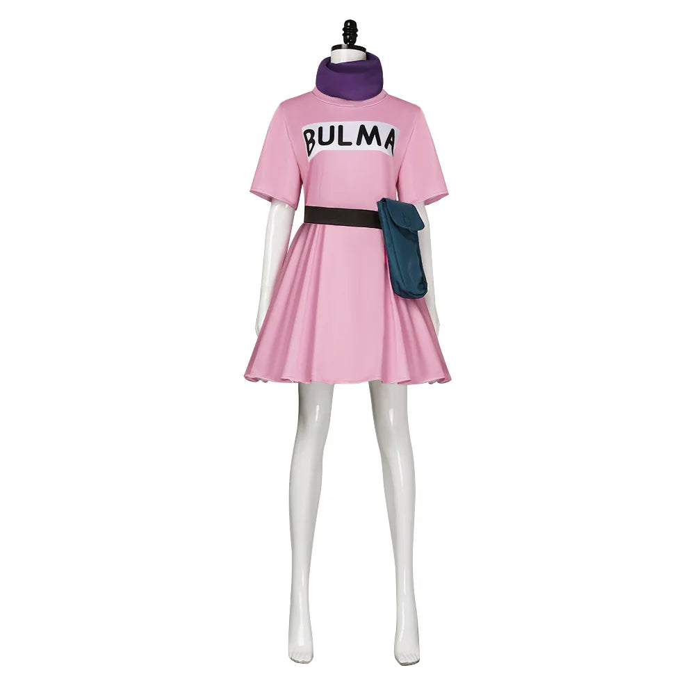 Bulma Costume Anime Cosplay Women's Halloween Year Party Performance Cosplay Costume Set