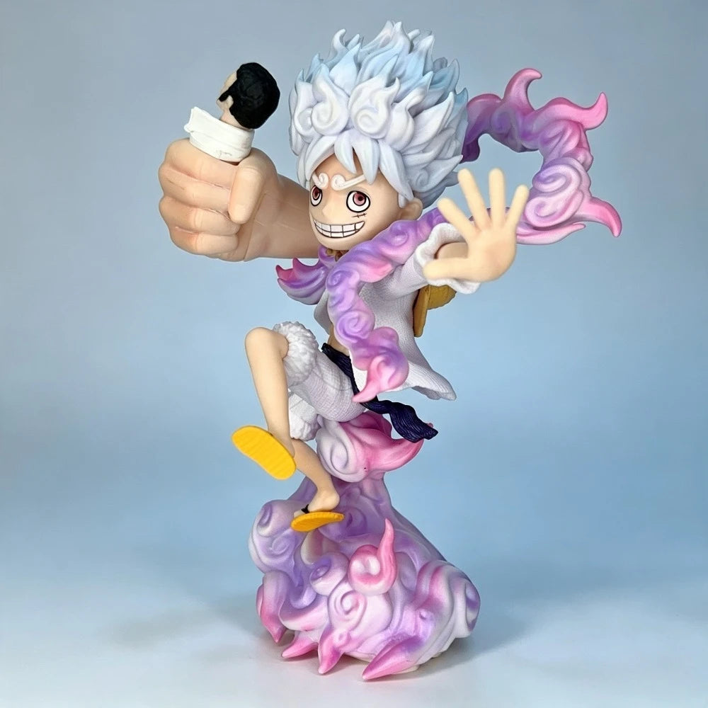 17cm/6.69in Anime One Piece Figure Clench Fist Nika Luffy Action Figures Pvc Statue Desktop Collection Model Toys Gift