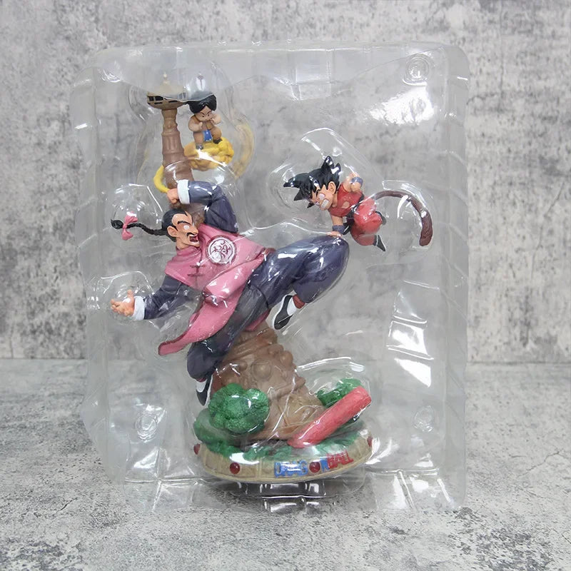 28cm Dragon Ball Anime Figures Goku Figurine Tao Pai Pai Vs Son Goku Series Karin Tower Action Figures Collectible Ornament Toys