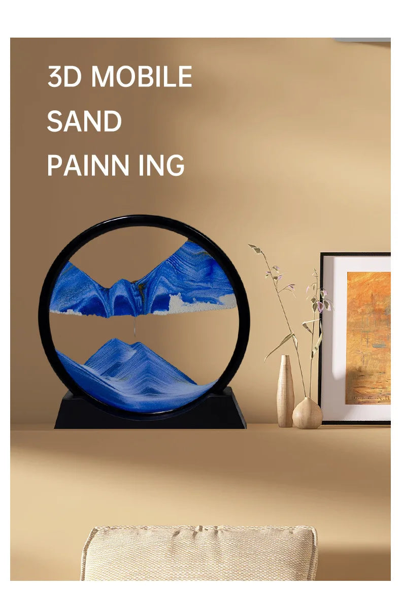 3d Quicksand Painting Desktop Ornaments Home Living Room Decoration Ecological Quicksand Painting Craft Decorations