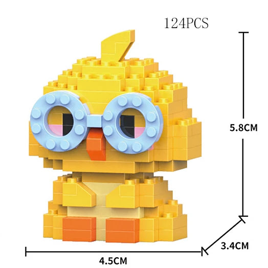 Micro Diamond Blocks Mini Animals Classic Pet tiger lion Model Building Creative Bricks Kids Toys Cartoon elephant bear horse