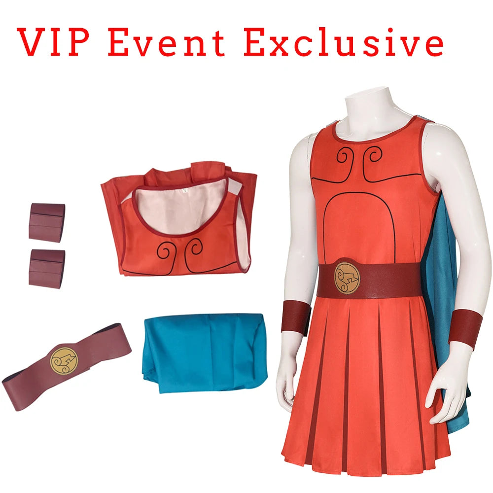 Anime Hercules Cosplay Costume Strongman Jumpsuit Cape Cloak For Men Women Suits Superhero Bodysuit Zentai Halloween Party