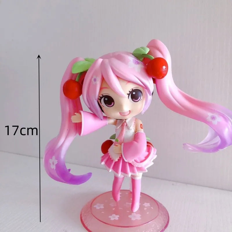 20cm Anime Virtual Singer Hatsune Miku Pink Sakura Fairy Tale Wonderland Kawaii Figure PVC Model Toys Doll Gifts