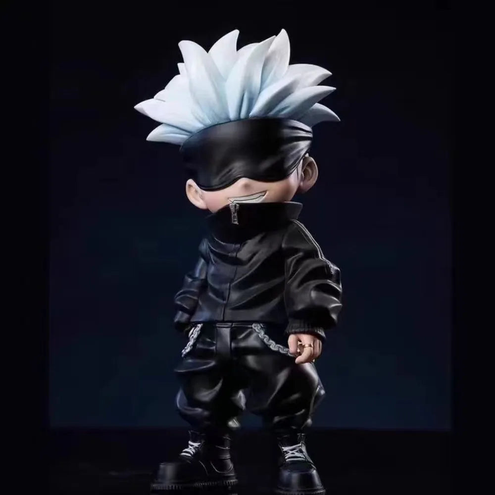 Bandai Jujutsu Kaisen Q Version Figure Gojo Satoru Sukuna Fushiguro Megumi Squatting PVC Model Statue Desktop Decorative toy