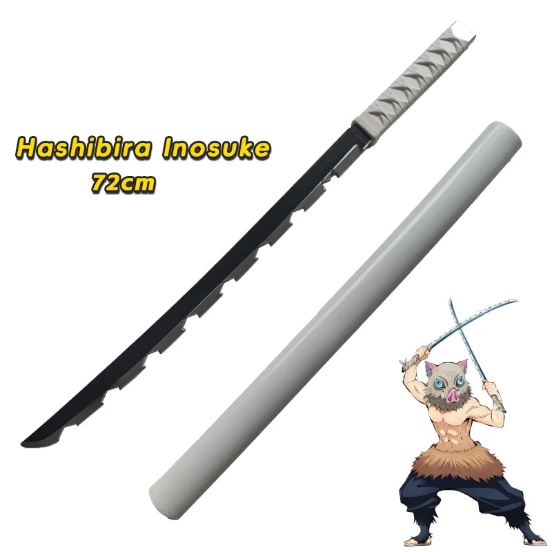 Kochou Shinobu Katana Anime Assembled Sword Cosplay Props Orange Rengoku Kyoujurou Kyoujurou Tanjirou Swords 72cm