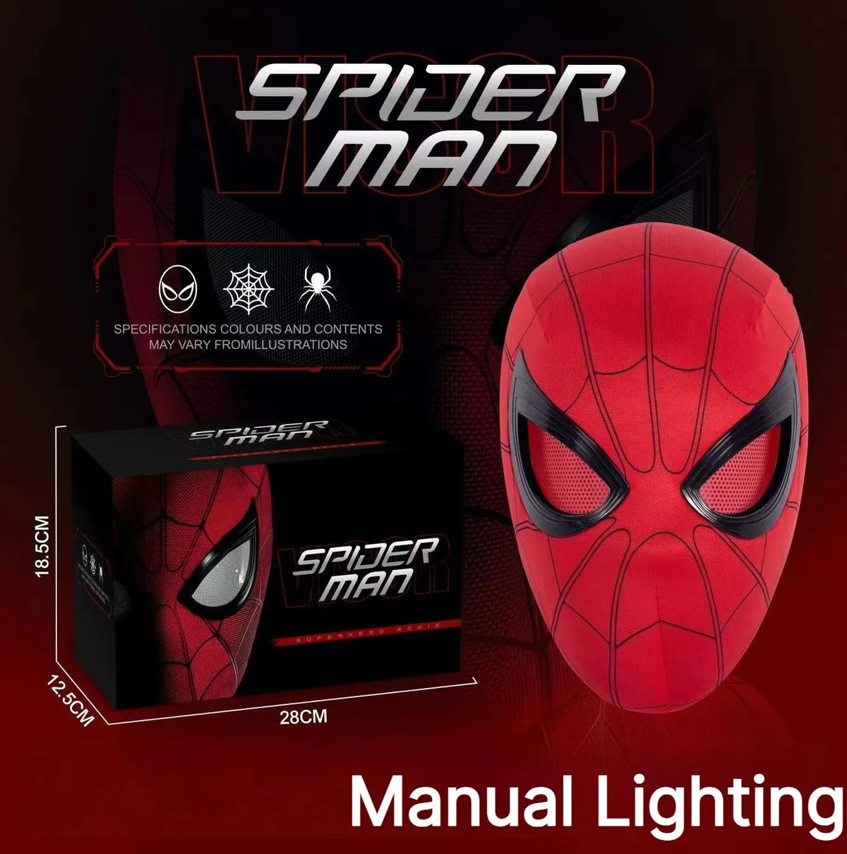 Superhero Mask/Spider-Man Helmet, Anime Character Cosplay, Full-face Mask, All-season Sun Protection, Party Gift.