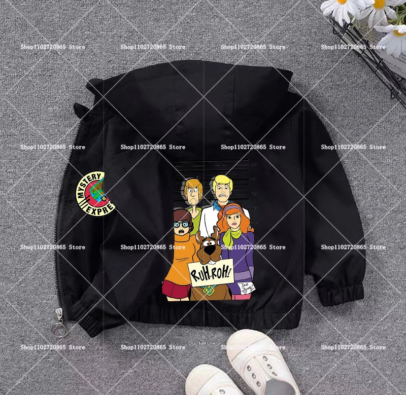 Scooby-Doo Coat Windbreaker Zipper Clothes Breathable Soft Hooded Game Cartoon Anime Figure Spring Autumn Jacket Birthday Gift