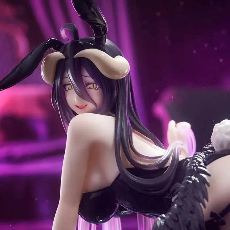 13CM Anime  Figure albedo Bunny Girl Kneeling Anime Model Toys Gifts Collection Decoration Ornaments PVC