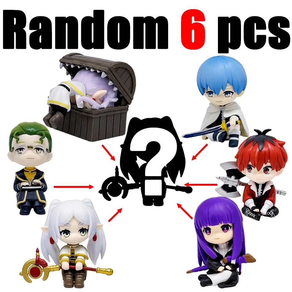 New Bandai Frieren: Beyond Journey's End 7.5cm Anime Figures Frieren Himmel Action Figure Cute Anime Figure Ornaments Collection