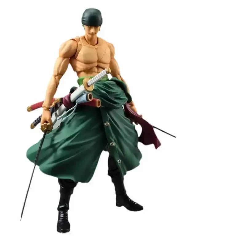 One Piece Zoro Action Figure Model Toys Kit With Multiple Swords Accessories Movable Joints Anime Collectible Ornament Gifts
