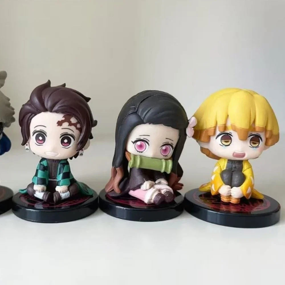 Anime Demon Slayer Kimetsu no Yaiba Figure 15cm Nezuko Tanjirou Mitsuri Shinobu Zenitsu Kyoujurou Action Figural Model Toy Gifts