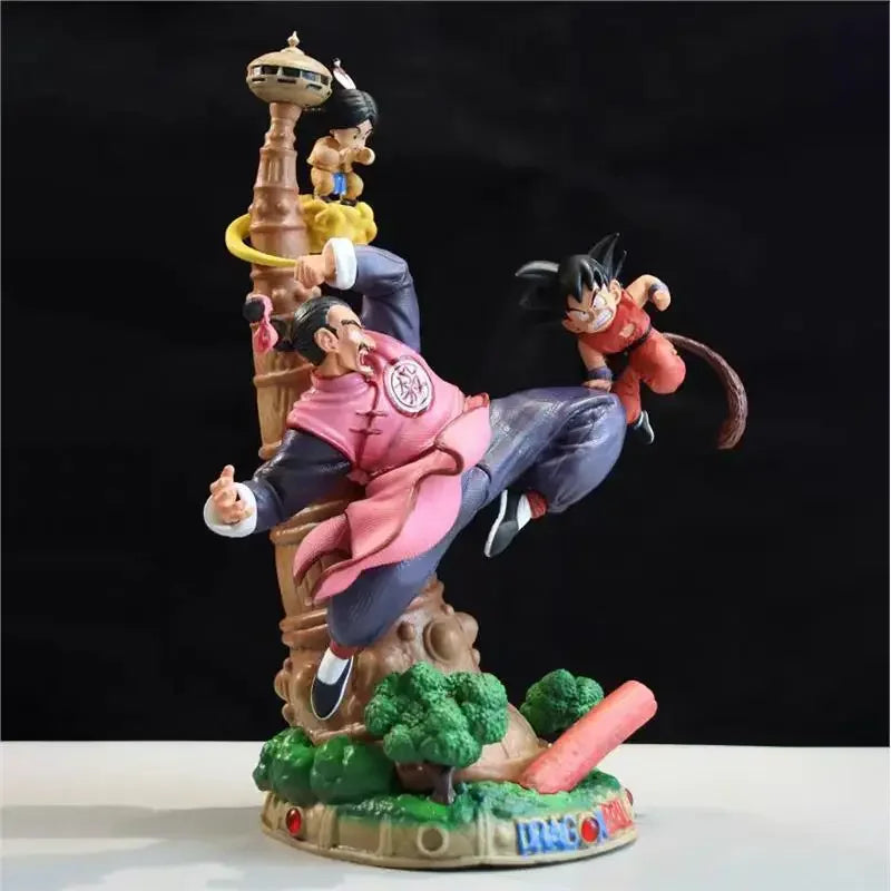 28cm Dragon Ball Anime Figures Goku Figurine Tao Pai Pai Vs Son Goku Series Karin Tower Action Figures Collectible Ornament Toys
